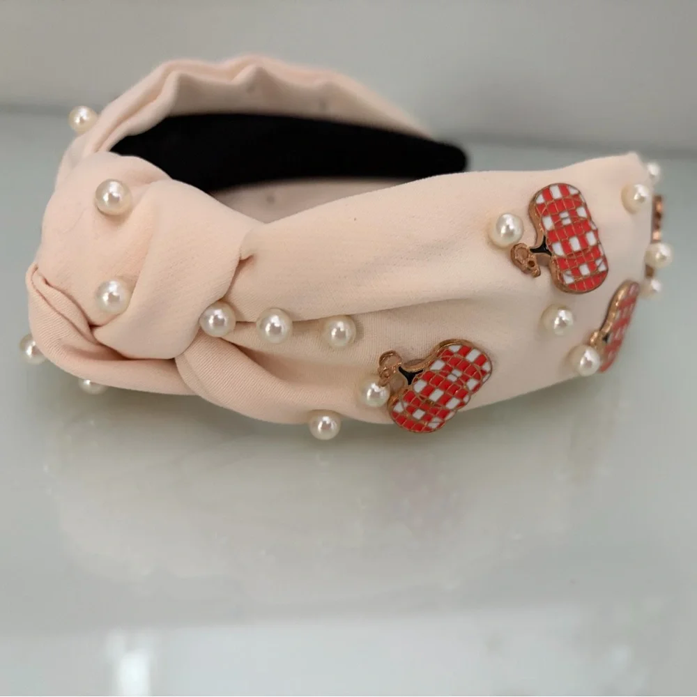 Fall Headband with Pearls and Pumpkins - NWOT
